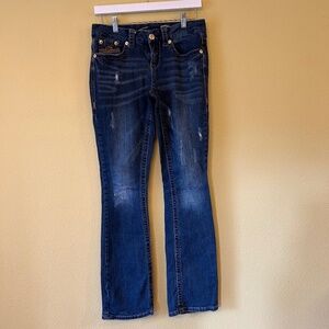 Seven Slim Boot Distressed Low Cut Jeans, Sz‎ 4